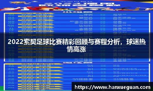 2022索契足球比赛精彩回顾与赛程分析，球迷热情高涨
